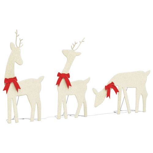 Коледна декорация Елен 3 бр. 90 светодиода топло бяло