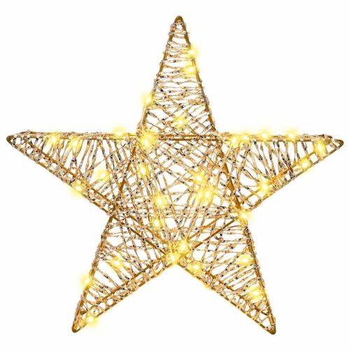 3D звезда с 50 LED светодиода Топло бяло 55 x 52.5 x 9 см PET