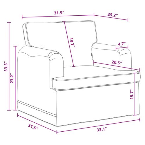 Диван 60cm Тъмен сив Метал