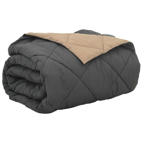 Летен юрган Антрацит и таупе 240 x 200 cm Микрофибър