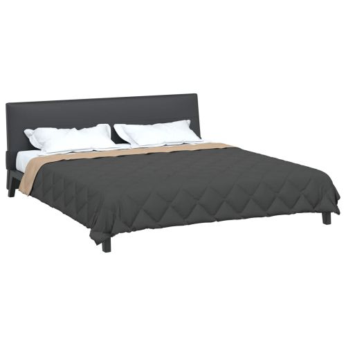 Летен юрган Антрацит и таупе 220 x 200 см Микрофибър