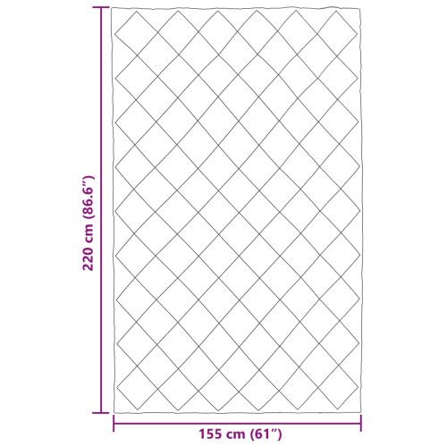 Летен юрган Зелен и антрацит 220 x 155 см Микрофибър