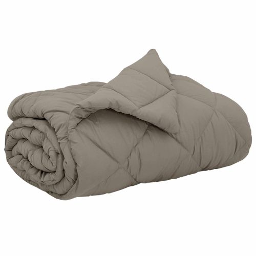 Пълно годишно юрганче Светлосиво 220 x 200 см Микрофибър