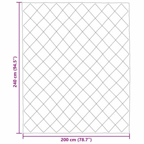 Пълно годишно юрганче Светло сиво и антрацит 240 x 200 cm