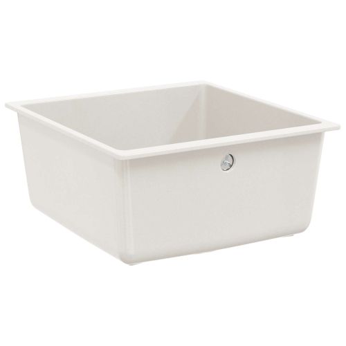 Мивка Бяло 430 x 460 мм 80% Кварц и 20% Смола