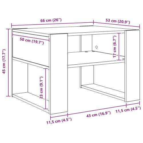 Масичка за кафе Дъб 66 x 53 x 45 см Инженерно дърво