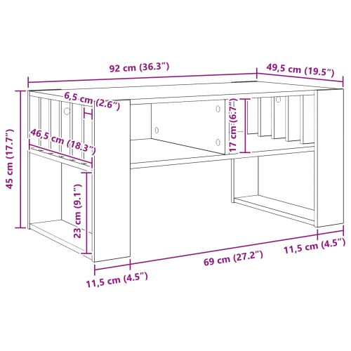 Масичка за кафе Дъб 92 x 49,5 x 45 см Инженерно дърво