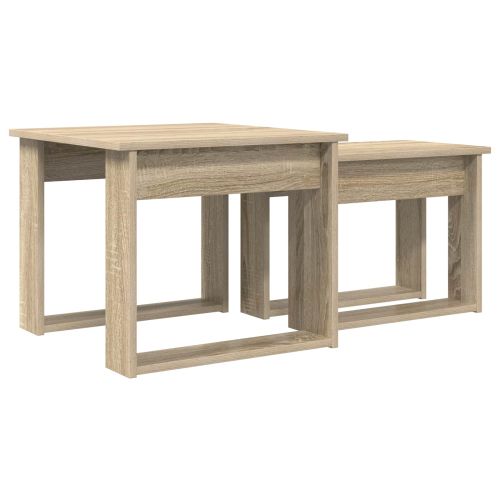 Комплект кафе маса 2 pcs Сонома дъб Инженерно дърво