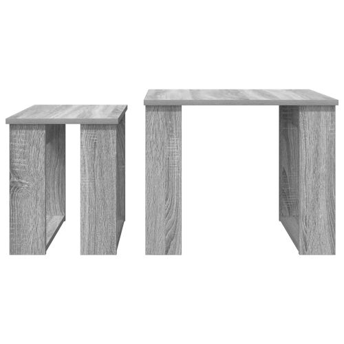 Комплект кафе маса 2 pcs Сив Сонома Инженерно дърво