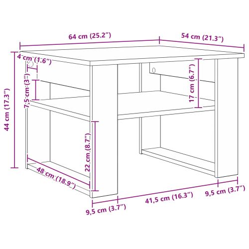 Масичка за кафе Черния дъб 64 x 54 x 44 см Инженерно дърво