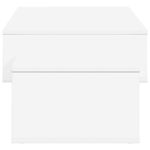 Масичка за кафе Бяло 105 x 50 x 32,5 см Инженерно дърво