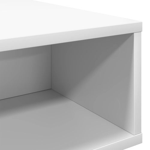 Масичка за кафе Бяло 105 x 50 x 32,5 см Инженерно дърво