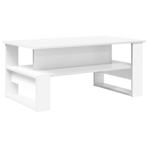 Масичка за кафе Бяло 90 x 50 x 40 cm Инженерно дърво