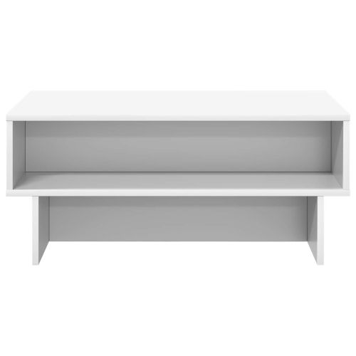 Масичка за кафе Бяло 80 x 46 x 35 см Инженерно дърво