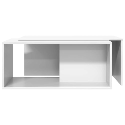 Комплект кафе маса 2 pcs Бяло Инженерно дърво