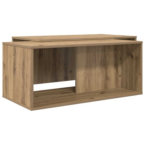 Комплект кафе маса 2 pcs Дъб Инженерно дърво