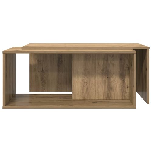 Комплект кафе маса 2 pcs Дъб Инженерно дърво