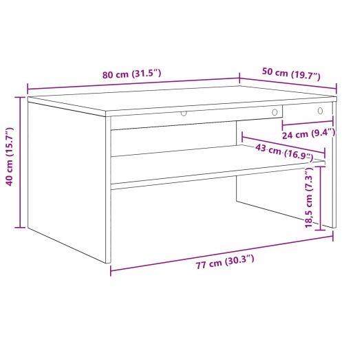 Масичка за кафе Сонома дъб 80 x 50 x 40 cm Инженерно дърво