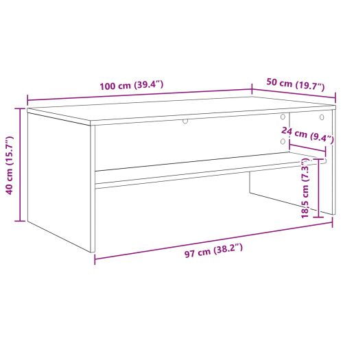 Масичка за кафе Старо дърво 100 x 50 x 40 cm Инженерно дърво