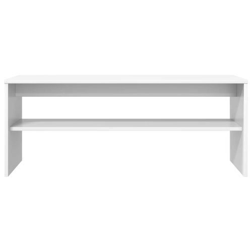 ТВ шкаф Бяло 100 x 35 x 40 см Инженерно дърво