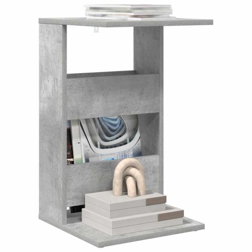 Странична маса Циментено сиво 40 x 35 x 60,5 см Инженерно дърво