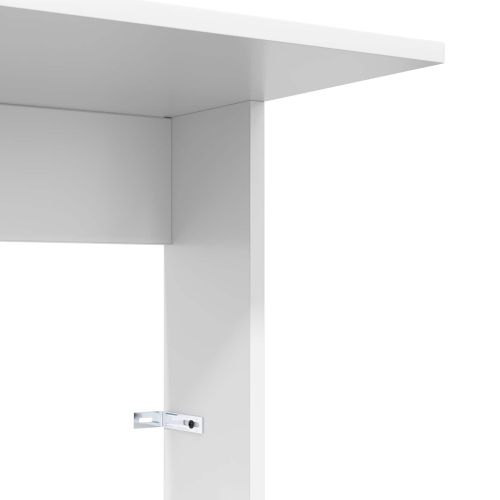 Странична маса Бяло 40 x 38 x 62,5 см Инженерно дърво