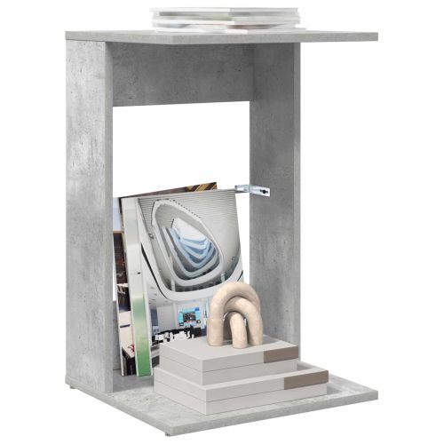 Странична маса Циментено сиво 40 x 38 x 62,5 см Инженерно дърво