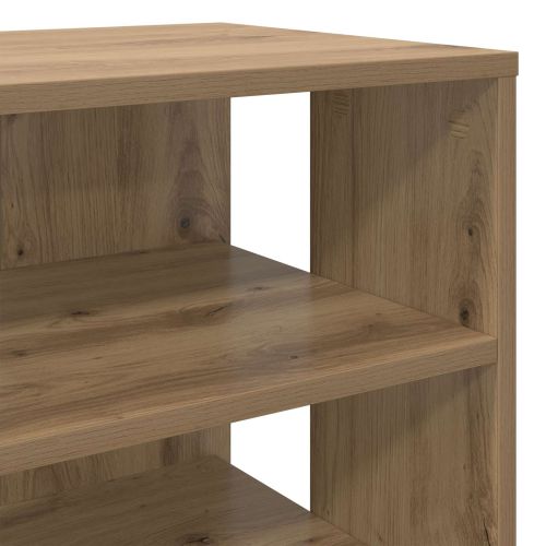 Шкаф за обувки с рафт със съхранение 2 pcs Дъб Инженерно дърво