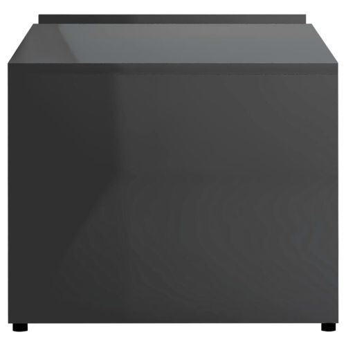 Маса за кафе, сив гланц, 90x45x35 см, инженерно дърво