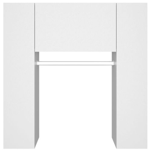 Шкаф за антре, бял, 97,5x37x99 см, инженерно дърво