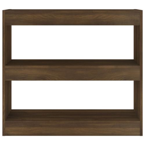 Библиотека/разделител за стая, кафяв дъб, 80x30x72 см