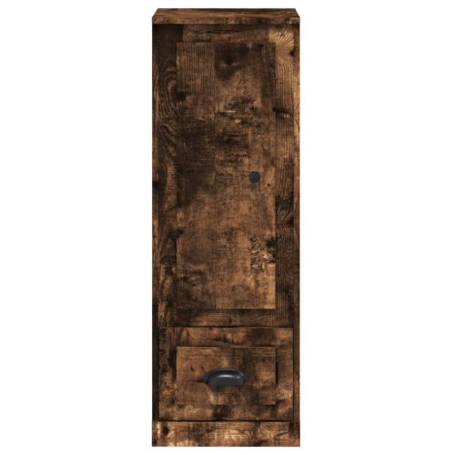 Висок шкаф, опушен дъб, 36x35,5x103,5 см, инженерно дърво