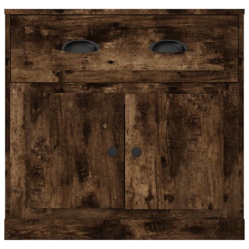 Сайдборд, опушен дъб, 70x35,5x67,5 см, инженерно дърво