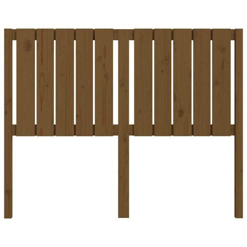 Горна табла за легло, меденокафява, 125,5x4x100 см, бор масив