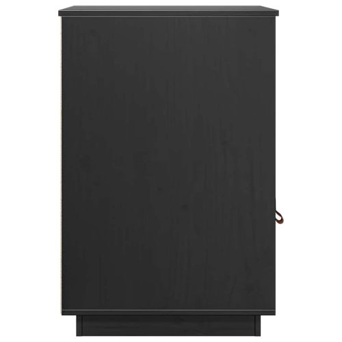 Шкаф за бюро, черен, 40x50x75 см, инженерно дърво