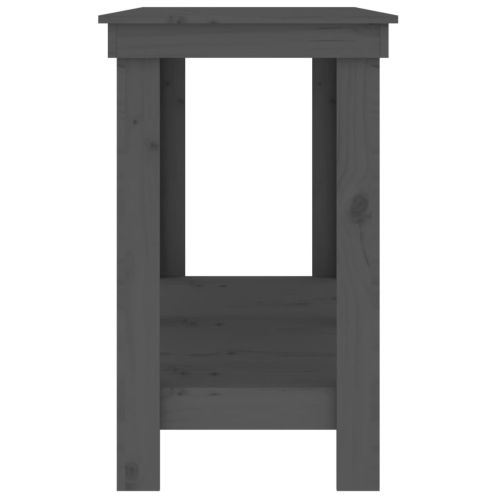 Работна маса сива 180x50x80 см борово дърво масив