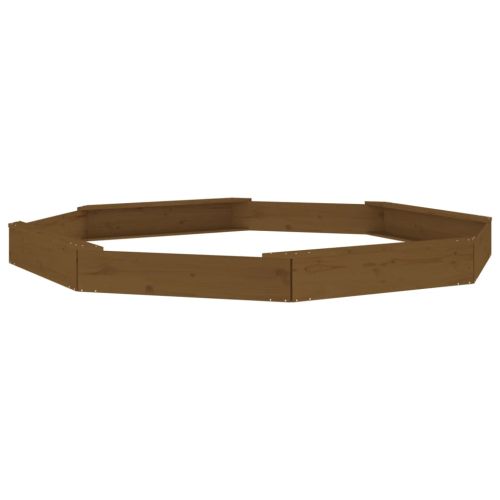 Пясъчник със седалки, меденокафяв, осмоъгълен, бор масив