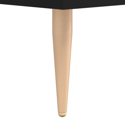 Нощно шкафче, черно, 40x40x50 см, инженерно дърво