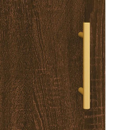 Нощно шкафче, Кафяв дъб, 40x40x50 см, инженерно дърво