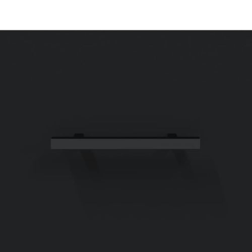 Нощно шкафче, черно, 40x40x66 см, инженерно дърво