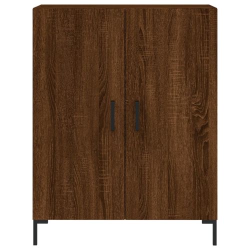 Сайдборд, Кафяв дъб, 69,5x34x90 см, инженерно дърво