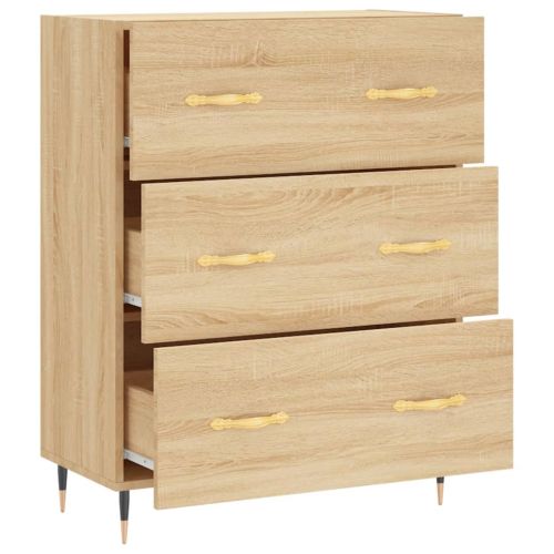 Сайдборд, дъб сонома, 69,5x34x90 см, инженерно дърво