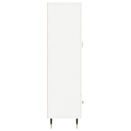 Висок шкаф, бял, 69,5x31x115 см, инженерно дърво