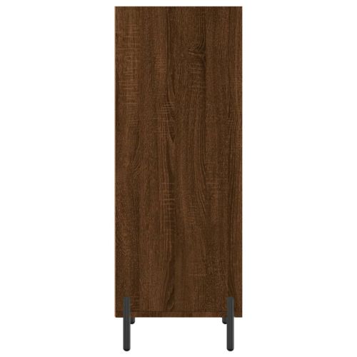 Сайдборд, Кафяв дъб, 34,5x32,5x90 см, инженерно дърво