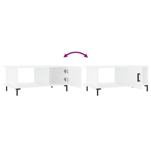 Кафе маса, бяла, 90x50x40 см, инженерно дърво