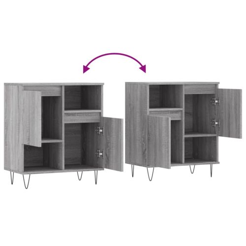 Сайдборд, сив сонома, 60x35x70 см, инженерно дърво