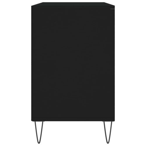 Шкаф за обувки, черен, 102x36x60 см, инженерно дърво