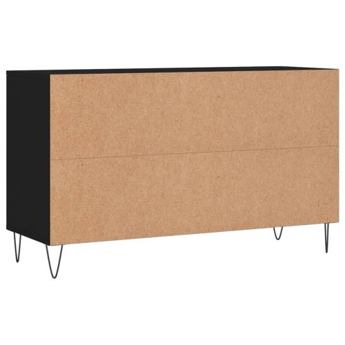 Шкаф за обувки, черен, 102x36x60 см, инженерно дърво