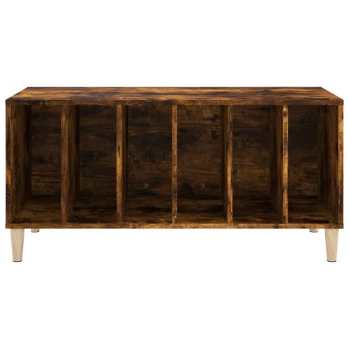 Шкаф за винилови плочи опушен дъб 100x38x48 см инженерно дърво