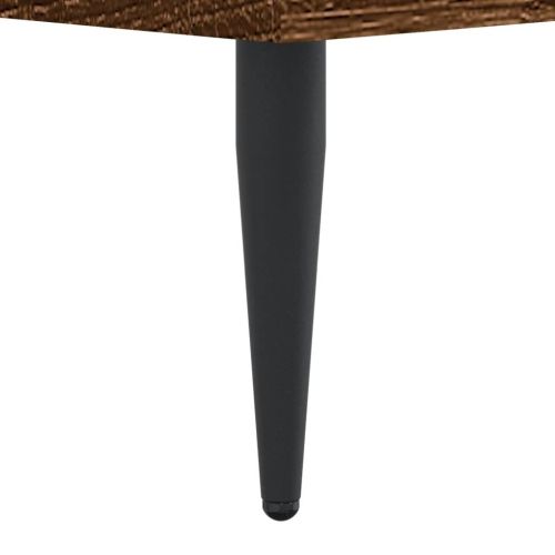 Рамка за легло без матрак Кафяв дъб Инженерна дървесина